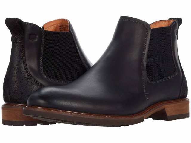 Florsheim フローシャイム メンズ 男性用 シューズ 靴 ブーツ チェルシーブーツ Lodge Plain Toe Gore Boot Black Crazy【送料無料】