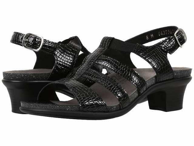 SAS サス レディース 女性用 シューズ 靴 ヒール Heeled Sandals Black Croc【送料無料】