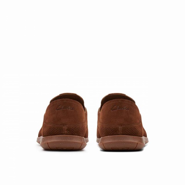 Clarks クラークス メンズ 男性用 シューズ 靴 ローファー Flexway Easy Dark Brown Suede【送料無料】