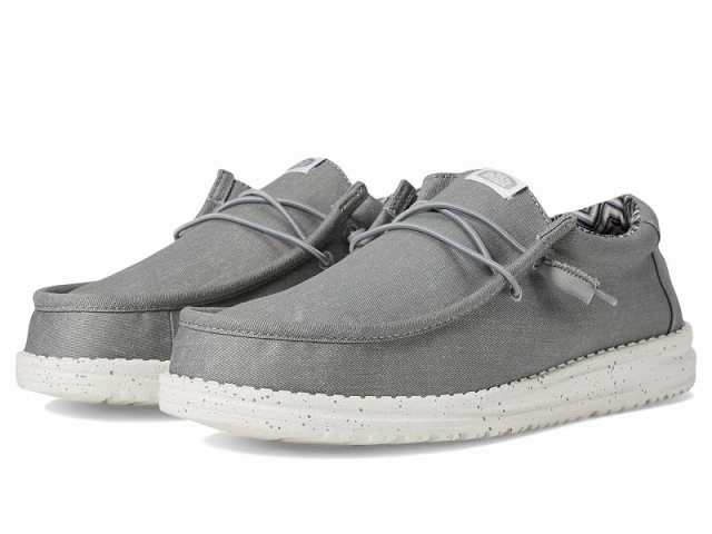 Hey Dude ヘイデュード メンズ 男性用 シューズ 靴 スニーカー 運動靴 Wally Canvas Light Grey【送料無料】