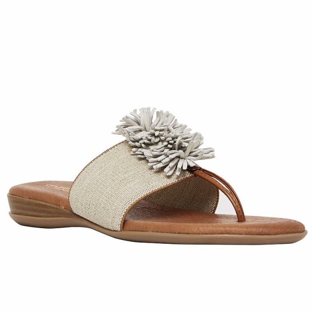 Andre Assous レディース 女性用 シューズ 靴 サンダル Novalee Featherweight Sandal Beige Linen【送料無料】