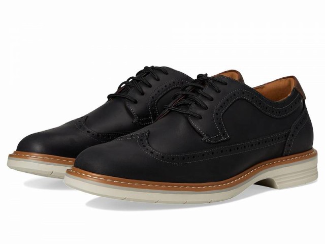 Florsheim フローシャイム メンズ 男性用 シューズ 靴 オックスフォード 紳士靴 通勤靴 Norwalk Wingtip Oxford Black Crazy【送料無料】