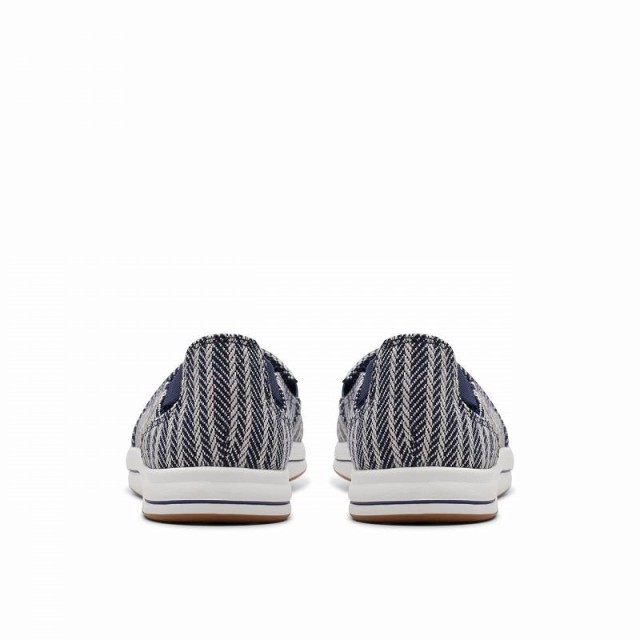 Clarks クラークス レディース 女性用 シューズ 靴 ローファー ボートシューズ Breeze Step II Navy Textile【送料無料】