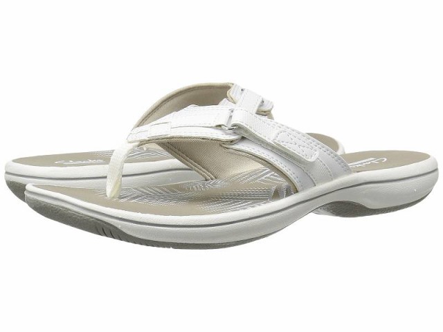 Clarks クラークス レディース 女性用 シューズ 靴 サンダル Breeze Sea White Synthetic【送料無料】