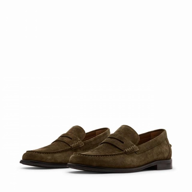 Steve Madden スティーブマデン メンズ 男性用 シューズ 靴 ローファー Alonso Khaki Suede【送料無料】