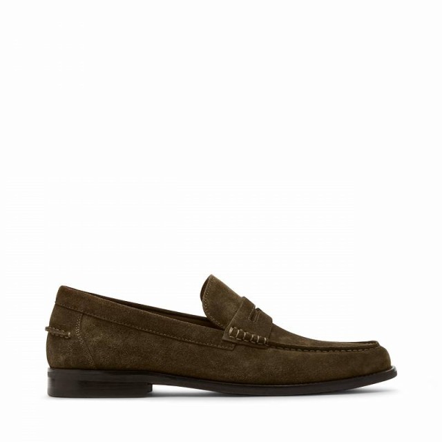 Steve Madden スティーブマデン メンズ 男性用 シューズ 靴 ローファー Alonso Khaki Suede【送料無料】