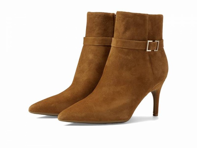 Nine West ナインウエスト レディース 女性用 シューズ 靴 ブーツ アンクル ショートブーツ Dian 9X9 Cognac Suede【送料無料】