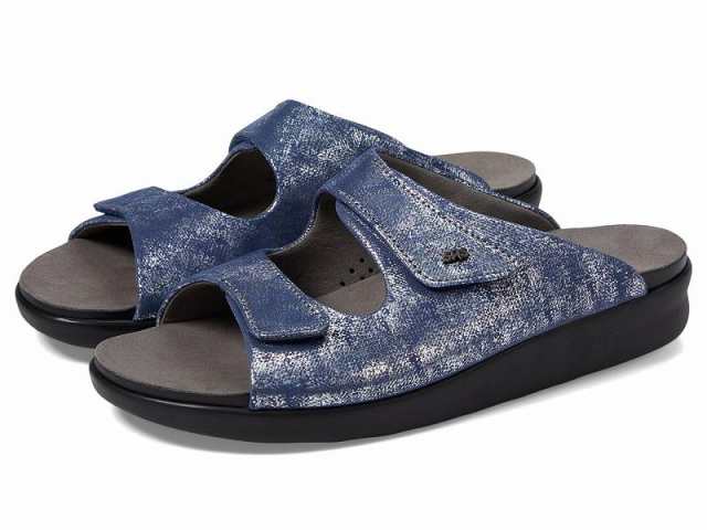 SAS サス レディース 女性用 シューズ 靴 サンダル Cozy Adjustable Comfort Slide Sandal Silver/Blue【送料無料】