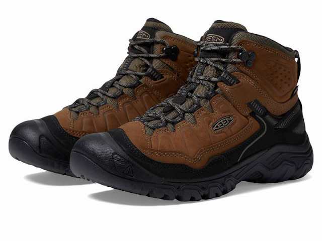 Keen キーン メンズ 男性用 シューズ 靴 ブーツ ハイキング トレッキング Targhee IV Mid WP Bison/Black【送料無料】