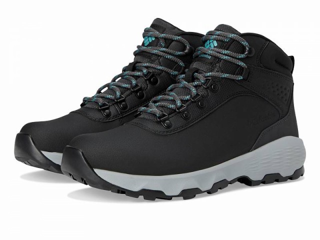 Columbia コロンビア レディース 女性用 シューズ 靴 ブーツ ハイキング トレッキング Newton Wander Leather Black/Teal【送料無料】