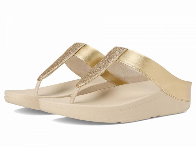 FitFlop フィットフロップ レディース 女性用 シューズ 靴 サンダル Fino Glitterdust Metallic Toe-Post Sandals Platino【送料無料】