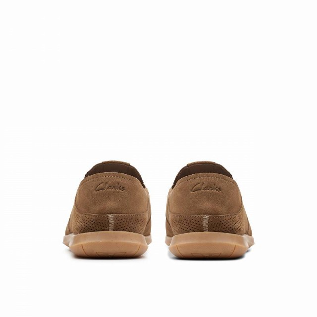 Clarks クラークス メンズ 男性用 シューズ 靴 ローファー Flexway Easy Light Tan Suede【送料無料】