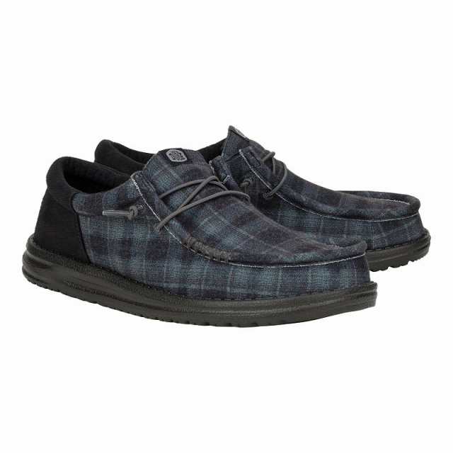 Hey Dude ヘイデュード メンズ 男性用 シューズ 靴 ローファー Wally Funk Waffle Black Plaid【送料無料】