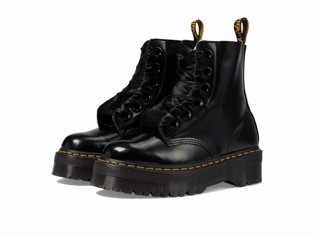 Dr. Martens ドクターマーチン レディース 女性用 シューズ 靴 ブーツ レースアップ 編み上げ Molly Quad Retro Black【送料無料】