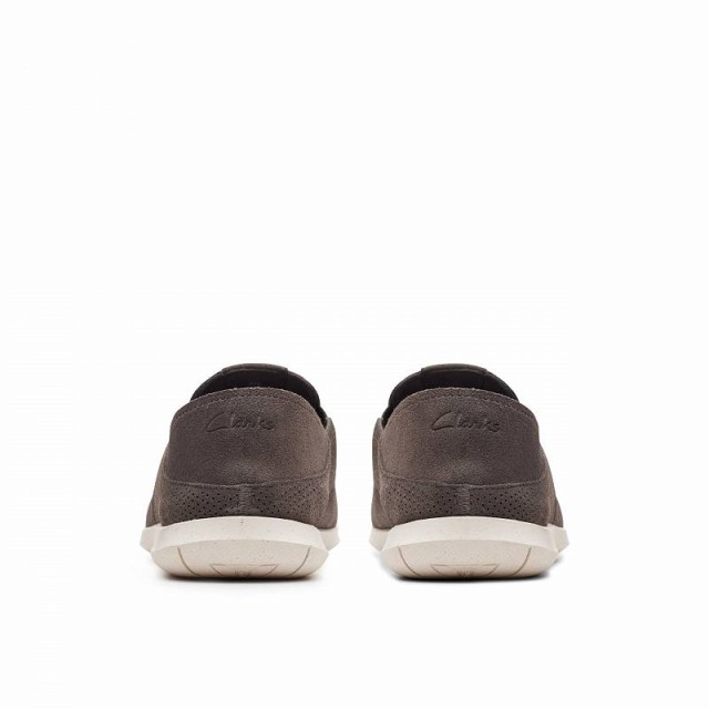 Clarks クラークス メンズ 男性用 シューズ 靴 ローファー Flexway Easy Dark Grey Suede【送料無料】