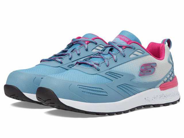 SKECHERS Work スケッチャーズ レディース 女性用 シューズ 靴 スニーカー 運動靴 Bulklin Kaytin Comp Toe Light Blue/Pink【送料無料】