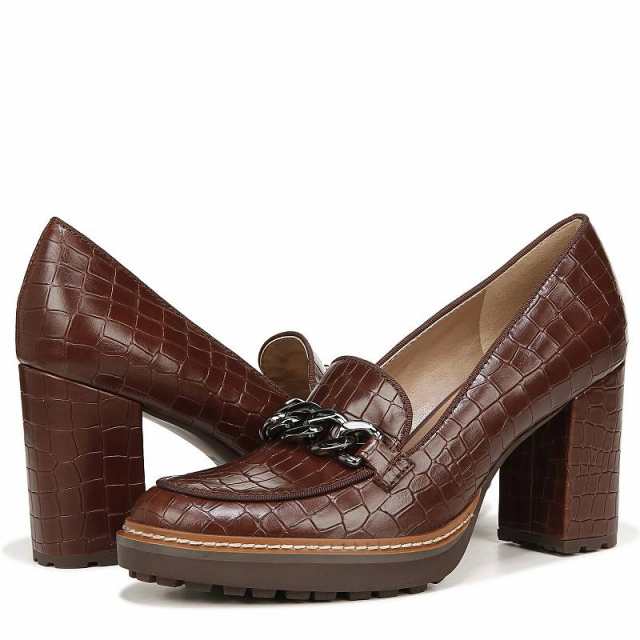 Naturalizer ナチュラライザー レディース 女性用 シューズ 靴 ローファー ボートシューズ Callie-Moc Brown Croc Leather【送料無料】