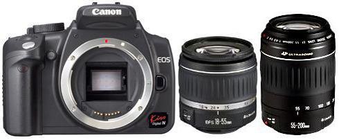 Canon EOS KISS デジタル N ブラック Wズームキット 0208A004(中古品)の通販は