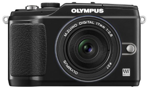 OLYMPUS ミラーレス一眼 E-PL2 パンケーキレンズキット ブラック E-PL2 PKI(中古品)