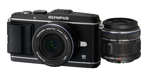 OLYMPUS ミラーレス一眼 PEN E-P3 ツインレンズキット ブラック E-P3 TKIT (中古品)