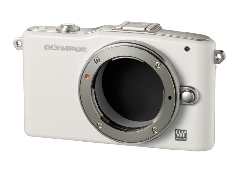 OLYMPUS ミラーレス一眼 PEN mini E-PM1 ボディ ホワイト E-PM1 BODY WHT(中古品)