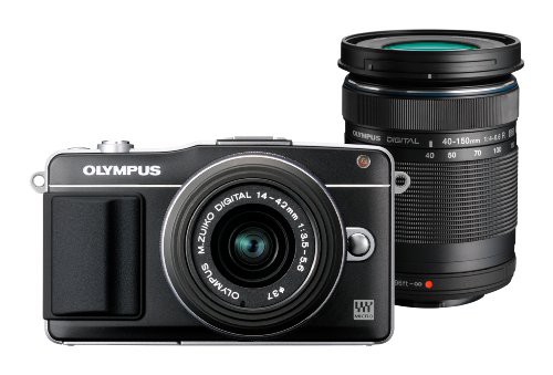 OLYMPUS ミラーレス一眼 PEN mini E-PM2 ダブルズームキット ブラック