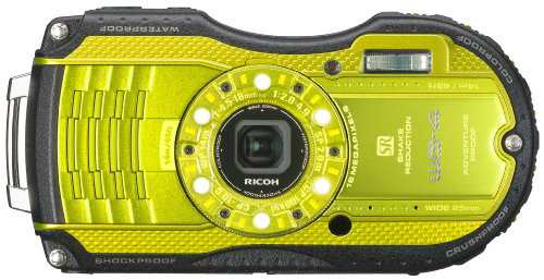 RICOH 防水デジタルカメラ RICOH WG-4 ライムイエロー 防水14m 耐ショック2(中古品)