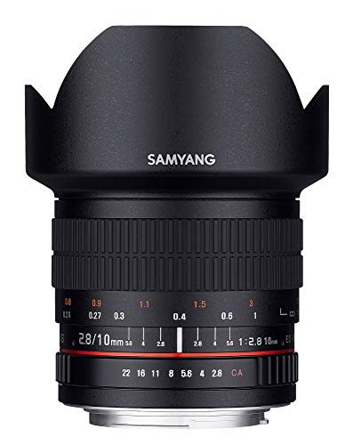 SAMYANG 単焦点広角レンズ 10mm F2.8 キヤノン EOS EFマウント用 APS-C対応(中古品)