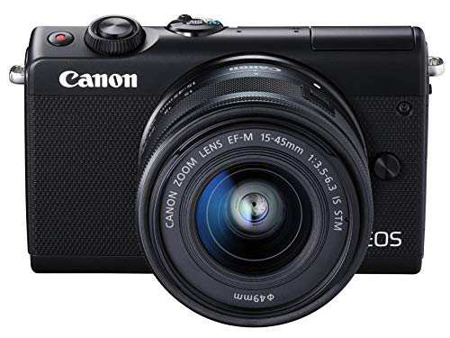 Canon ミラーレス一眼カメラ EOS M100 EF-M15-45 IS STM レンズキット(ブラ(中古品)