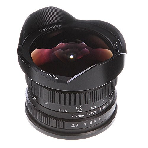 7artisans 7.5mm F/2.8 広角魚眼レンズ MF マニュアルフォーカス Canon EOS(中古品)