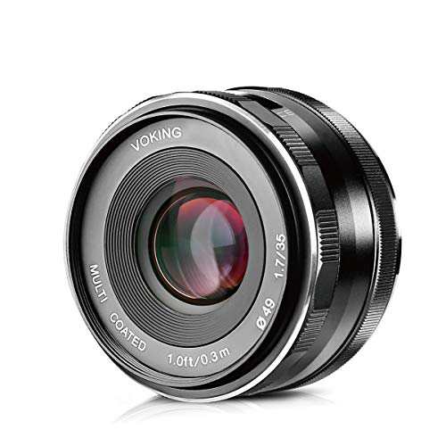 Voking VK-35mm F1.7 大口径マニュアルプライム固定レンズ APS-C、Sony