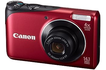Canon デジタルカメラ PowerShot A2200 レッド PSA2200(RE)(中古品)