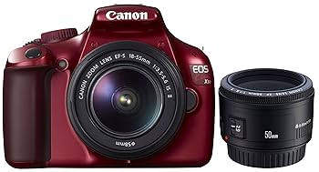 Canon デジタル一眼レフカメラ EOS Kiss X50 レッド こだわりスナップキット KISSX50R(中古品)