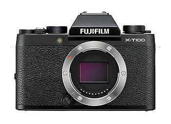 FUJIFILM ミラーレス一眼 カメラ X-T100ブラック X-T100-B(中古品)