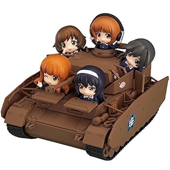 ねんどろいどもあ lV号戦車 D型改 (H型仕様) 全長約16cm＋ねんどろいどぷち あんこうチーム 約6cm 西住みほ 秋山(中古:未使用・未開封)