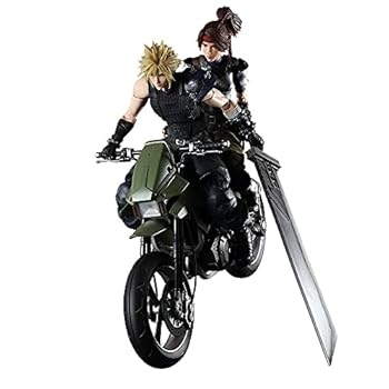 ファイナルファンタジーVII リメイク PLAY ARTS改 ジェシー,クラウド&バイクSET PVC製 塗装済み可動フィギュア(:未使用・未開封)