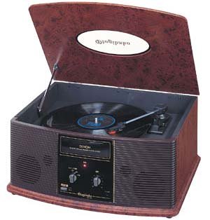 中古】DENON 音聴箱 卓上型レコードプレーヤー木目 GP-S30