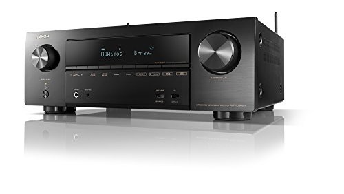 Denon AVレシーバー 7.2ch Dolby Atmos/DTS:X/HDR/HEOS/Airplay2対応 ブラ (中古品)