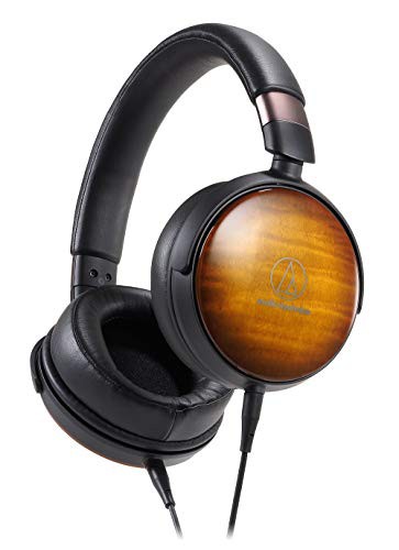 audio-technica ポータブルヘッドホン ハイレゾ音源対応 ウッドハウジング (中古品)