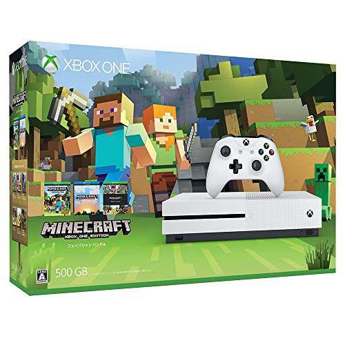 Xbox One S 500GB Ultra HD ブルーレイ対応プレイヤー Minecraft 同梱版 (ZQ9-00068)(中古:未使用・未開封)