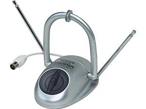 マスプロ電工 家庭用VHF・UHF&FM卓上アンテナ SUPER MOUSTER ブースター内蔵 強電界地域用 シルバー MST2AS-P(中古品)の通販は 7,905円