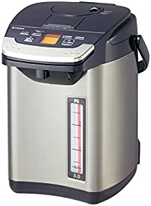 タイガー魔法瓶(TIGER) 電気ポット 3L バーミリオン 蒸気レス 節電 VE 保温 とく子さん PIG-S300-K ブラック(中古品)