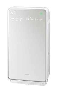 日立 加湿空気清浄機 クリエア ~42畳 自動おそうじ機能付き スピード集塵 PM2.5対応 EP-MVG90 W パールホワイト(中古品)