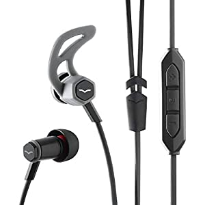 V-MODA Forzaインイヤハイブリッドスポーツヘッドフォン3ボタンリモート&マイク ? Appleデバイス、ブラック FRZ-I-BLACK(中古品)