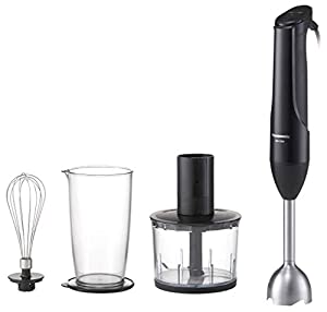 パナソニック ハンドブレンダー 4枚刃 低速・高速切替式  1台4役(つぶす、混ぜる、きざむ、泡立て) チャイルドロック付き ブラック MX-S301-K（中古品） パナソニック ハンドブレンダー 4枚刃 低速・高速切替式 1台4役(つぶす