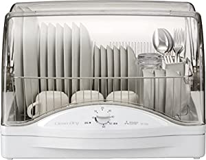 三菱電機 食器乾燥機 TK-TS5-W ステンレス食器カゴ キッチンドライヤー ホワイト(中古品)