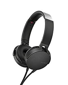 ソニー ヘッドホン 重低音モデル MDR-XB550AP : 折りたたみ式 リモコン・マイク付き ブラック MDR-XB550AP B(中古品)