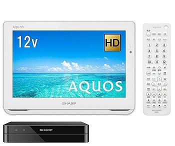 シャープ ポータブル液晶テレビ ハイビジョン 防水 ワイヤレス設計 AQUOS ホワイト 12(中古品)