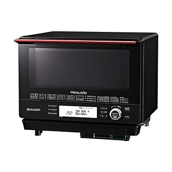 シャープ スチームオーブンレンジ ヘルシオ 30L コンベクション 2段調理 レッド ブラ (中古品)