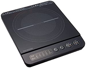 アイリスオーヤマ IHコンロ 1口 IHクッキングヒーター 1000W 卓上 デザイン IHK-T38-B ブラック(中古品)